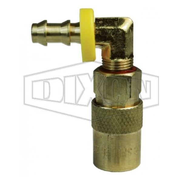 DQC CM Industrial Mold Interchange Unvalved Coupler, 1/2 in Nominal, Push-Loc Barb, Brass